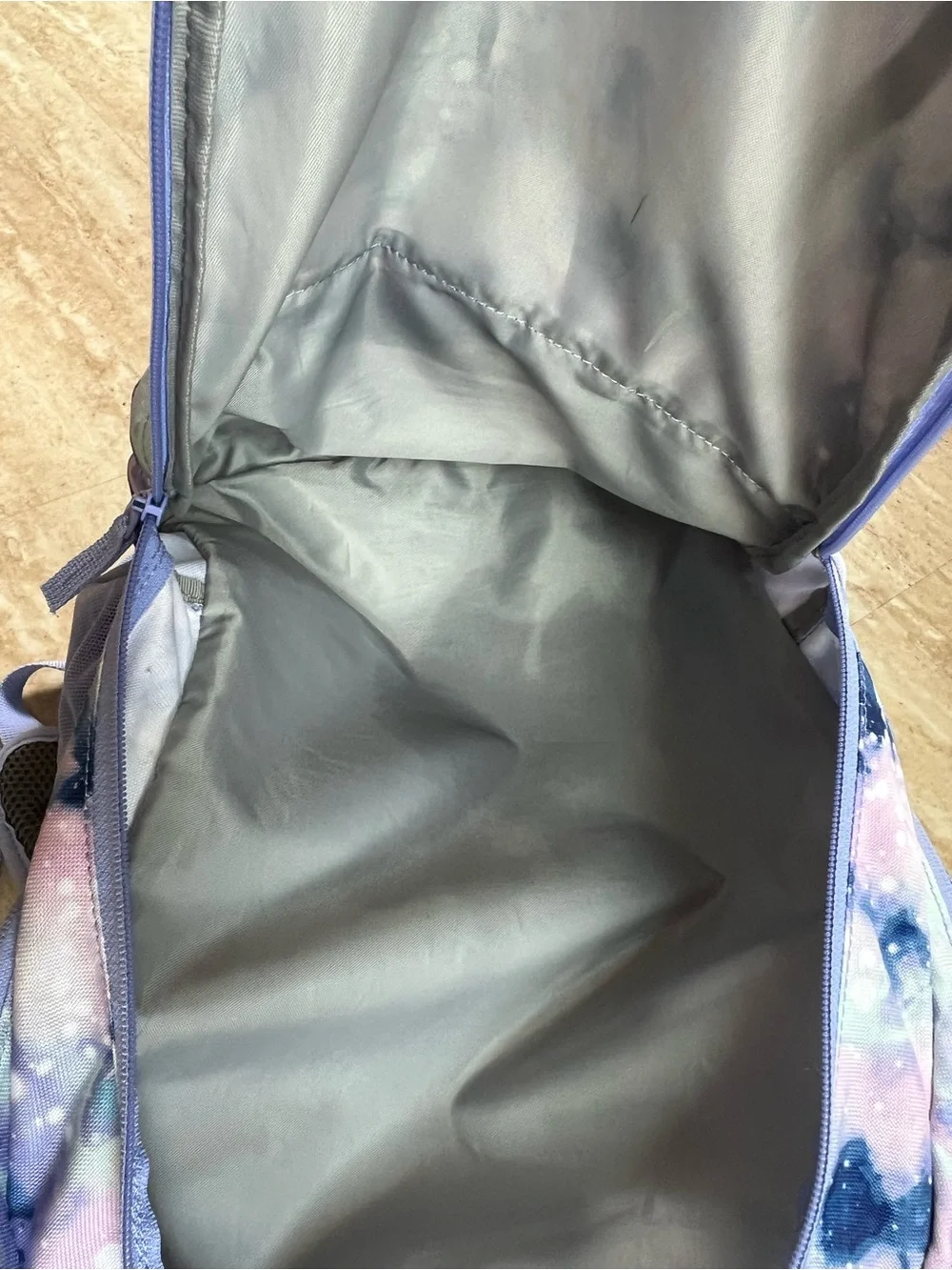 Lands' End Kids Galaxy Backpack - Purple Blue Pink Large 18”